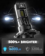 NOVSIGHT H7 Fog Light Bulbs, 90W 6500K Cool White Super Bright, 1:1 Mini Size with Cooling Fan, Plug and Play Easy Installation, IP68 Waterproof, Non-Polarity, H7 LED Bulb Replacement, Pack of 2 - Image 5