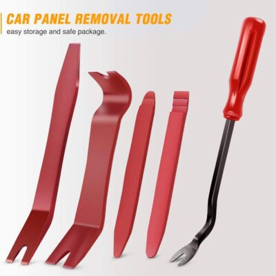 GOOACC 5 PCS Nylon Auto Trim Removal Tool Kit No-Scratch Removal Tool Kit for Car Panel & Audio Dashboard Dismantle Red - Image 8