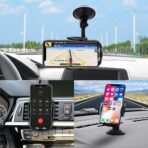 Vansky Car Phone Holder Mount, 3-in-1 Universal Cell Phone Holder Car Air Vent Holder Dashboard Mount Windshield Mount Fit for iPhone 17 16 15 14 13 Pro Max, Samsung S24 S23 LG Sony and More - Image 2