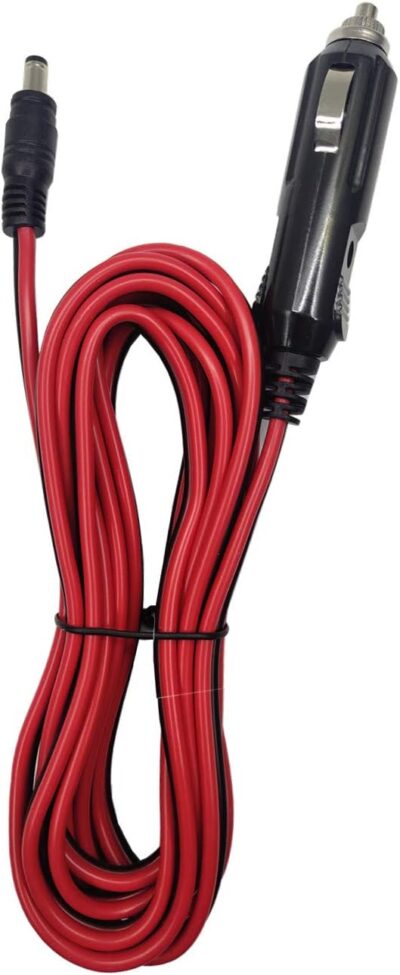 DC Car Charger Cable - 12-24V Auto Power Supply Cord Cigarette Lighter Male Plug to DC 5.5mm x 2.1mm Connector Extension for Portable DVD Player, Car, Camera (10FT) - Image 6
