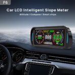 GPS Speedometer HUD Display for Car, F6 Car Intelligent 6.8" IPS LCD Screen with MPH/KM/H, Auto Brightness, Speed Alarm, Compass & Fatigue Reminder, Plug & Play Dashboard Display - Image 3
