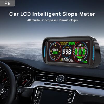 GPS Speedometer HUD Display for Car, F6 Car Intelligent 6.8" IPS LCD Screen with MPH/KM/H, Auto Brightness, Speed Alarm, Compass & Fatigue Reminder, Plug & Play Dashboard Display - Image 3