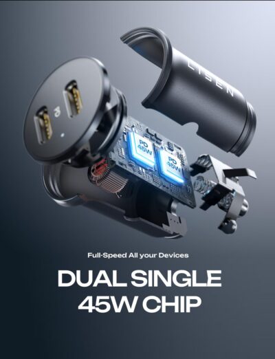 LISEN 90W USB C Car Charger USB C Fast Charge, 45W PD&QC 3.0 Fast Car Charger for Samsung Galaxy S26 S25, Cigarette Lighter USB Charger Adapter for iPhone 17 Air 16 15 Pro Max [All Metal & Mini] - Image 7