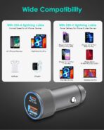 iPhone Car Charger,USB C Fast Car Charger[Apple MFi Certified] Apple Car Charging 38W Dual Port CarCharger Cigarette Lighter Adapter 2x3ft PD&QC 3.0 Lightning Cable for iPhone 14/13/12 Pro/11/Airpods - Image 7