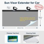 Sun Visor Extender for Car, Visor Extender Attachment for Car, Adjustable Visor Extender Sun Blocker UV400, Polarized Sun Visor Extender, Anti-Glare, UV Protector (1 Pack, Large) - Image 6