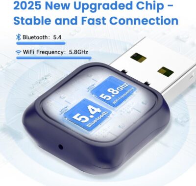 CarlinKit Mini Ultra 2-in-1 Wireless Android Auto for Android 11+ & Wireless CarPlay Adapter for iOS 10+, USB-C/A, Plug & Play, Low Latency, Mini USB Design for OEM Cars, Dark Blue - Image 7