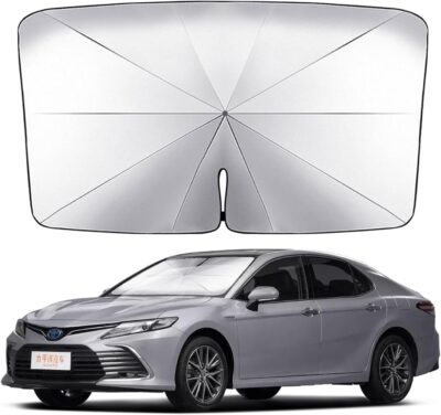 Foldable Windshield Sun Shade Umbrella Reflective Car Window Cover with Bendable Handle, Heat Blocker for SUV, Truck, Sedan Ideal Gifts for Men & Women - Image 8
