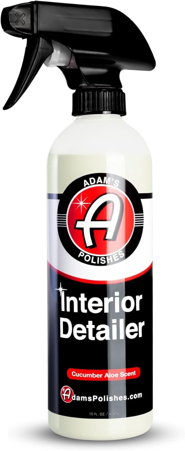 61-05LG2bTL._AC_SL1500_.jpg Adam's Polishes Interior Detailer 16 fl. oz (Cucumber Aloe) - Total Car Interior Cleaner, Protectant & Dressing | All Purpose Cleaner & Leather Conditioner | Vinyl, Dashboard, Screen, Seat Cleaner - Image 1