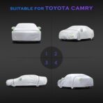 Car Cover Custom Fit for Toyota Camry 1996-2025,Honda Accord 2001-2025,6 Layers Truck Cover Waterproof All Weather for Automobiles,Outdoor Full Exterior Cover,Rain, Sun, Wind Protection,Silver - Image 7