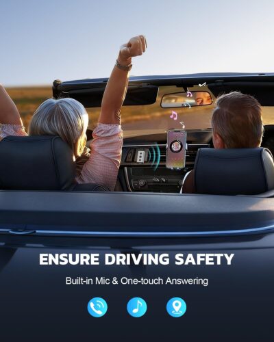 1Mii Bluetooth 5.4 Receiver for Car, 3.5mm Jack AUX Bluetooth Car Adapter, Wireless Audio Receiver for Home Stereo with Volume Control, Hands-Free Clear Call, 16H Battery Life (RX Only) - Image 7