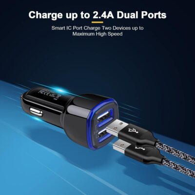 Fast Car Charger Type C Android Phone Samsung Car Charger Fast Charging USB C Cigarette Lighter Adapter Plug with Cable for Samsung Galaxy A13 5G/A03s/S23/S22 Ultra/S21/S20/S10/S9/A11/A12/A32/A53/A23 - Image 3