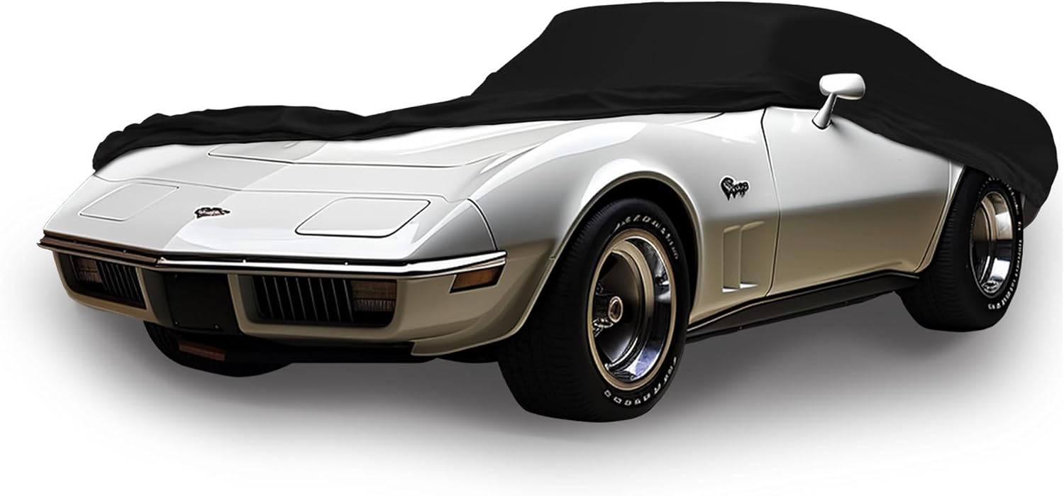 61-6MFZOUHL._AC_SL1500_.jpg Car Covers Scratch Resistant Indoor Car Cover with Warranty Compatible with Chevrolet 1962-1967 Corvette Sting Ray- Black Satin Ultra Soft Material Car Cover Car Accessories - Image 1