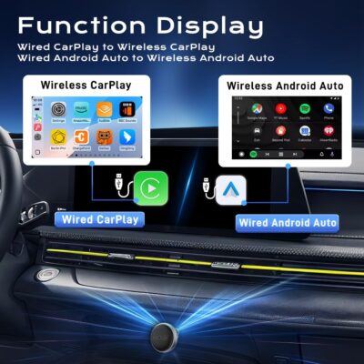 Wireless CarPlay Adapter Carlinkit MINI Ultra3│Plug & Play Convert Wired Carplay to wireles s CarPla y│Convert Wired Android AUTO to wireles s Androi d Auto│for OEM CarPla-y & OEM Android AUT-o Cars - Image 5