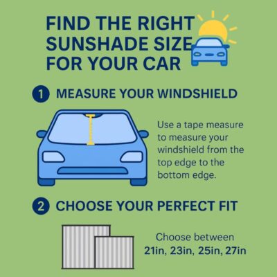 Dash Designs Universal Fit Retractable Shade Auto Windshield Sunshade Silver Reflective - Easy Storage for Sedans, SUV (25 Inch) - Image 3