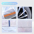 Half Car Cover for SUV, Waterproof & Dustproof & Snowproof Automotive Windshield Covers, All-Weather Auto Sun Protection with Reflective Straps, 161.4" Vehicle Sunroof Cover (SUV) - Image 5