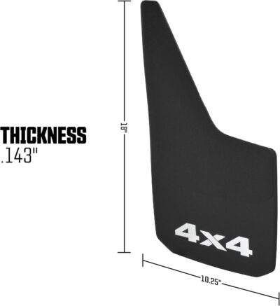 RoadSport 4320 'C' Series Universal Fit Premiere Splash Guard (Black with 4 x 4; 18" Height x 10-3/8" Wide) - Image 7