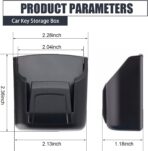 Car Key Fob Holder, Car Garage Keys Card Holder for Dashboard, Multifunctional Key Remote Organizer with Strong Double-sided Adhesive Tape, Universal Fit for Truck SUV (Black) - Image 2