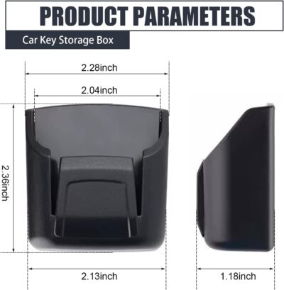 Car Key Fob Holder, Car Garage Keys Card Holder for Dashboard, Multifunctional Key Remote Organizer with Strong Double-sided Adhesive Tape, Universal Fit for Truck SUV (Black) - Image 2