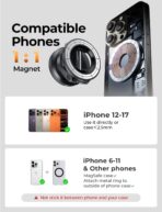 LISEN for Magsafe Car Mount, Phone Holders for Your Car, Magnetic Car Accessories for Women Men Jeep Truck BMW Kits for iPhone 17 Pro Max 16 15 14 13 12, Samsung S26, Black - Image 7