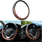 Mandark Car Steering Wheel Cover, Elastic Stretch Breathable Anti-Slip Microfiber Leather Auto Steering Wheel Protector, Soft Vehicle Interior Decor Accessories, Universal for RV, SUV, Truck (Coffee)