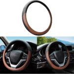 Mandark Car Steering Wheel Cover, Elastic Stretch Breathable Anti-Slip Microfiber Leather Auto Steering Wheel Protector, Soft Vehicle Interior Decor Accessories, Universal for RV, SUV, Truck (Coffee)