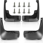 YHTAUTO Set of 4 Mud Flaps Splash Guards Accessories Replacement for Toyota Camry 2007 2008 2009 2010 2011 Sedan, Excluding SE Model, Front and Rear LH RH, Black