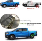 Vesul Under Seat Storage Compatible with 2019-2026 Dodge Ram 1500 Crew Cab Heavy-Duty Truck Under Back Seat Organizer Box with Detachable Portable Organizer Black - Image 2