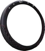Bling Car Steering Wheel Cover, Diamond Leather Crystal Rhinestones Vehicles Steering Wheel Protector, Sparkling Anti-Slip Automotive Interior Decoration Accessories, Universal Fit (Black) - Image 7