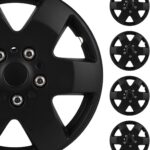SCITOO 4pcs Set of 15-Inch Black Hubcaps can be Easily Installed on Car Truck SUV,Suitable for a Variety of Models,Beautiful and Rust-Proof