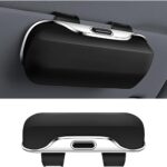 zipelo Sunglasses Holder for Car Sun Visor, Protective Automotive Eyeglasses Storage Case Hanger, Soft Vehicle Interior Glasses Organizer Box Accessories, Universal for SUV Sedan Truck (Black)