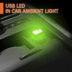 4PCS USB LED Car Interior Atmosphere Lamp, USB Car Lights, Portable Auto Ambient Lighting Kit, Car Interior Accessories Plug-in USB Decor Night Light Universal for Car SUV Truck Bedroom - Image 3