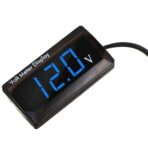 2 Pieces DC 4 to 28V Car Digital Voltmeter 12V Voltage Meter Car Audio Gauge LED Display 12V Waterproof Voltage Gauge Meter for Motorcycle(Blue Light) - Image 2