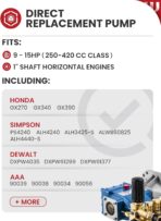 WOJET Triplex Plunger Pressure Washer Pump, 4400PSI 4.0GPM, 1" Shaft, Self-Priming, Horizontal Replacement Pump Kit for Honda GX270 GX340, Dewalt 4000/4200PSI, Simpson PS60869, Generac 9-15HP Engines - Image 3