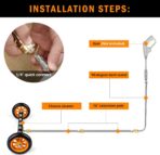 Undercarriage Pressure Washer Attachment, Siebwin 16" Dual-Function Water Broom for Pressure Washer Undercarriage Cleaner with 3 Pieces Extension Wand, 4000 PSI, Orange - Image 5