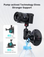 Ulanzi SC-02 Heavy-Duty Suction Cup Mount for Camera/Accessory (4.5"), Pump-actived Vacuum Camera Suction Cup Mount for Action Cameras w Quick Release NATO Magic Arm Car Boat Windshield Window Mount - Image 3
