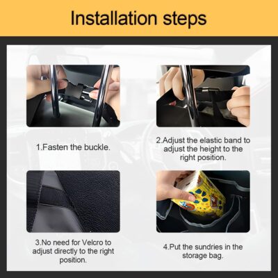 Hanemia Car Trunk Organizer, Backseat Hanging Storage with 4 Large Pockets, Collapsible Cargo Bag with Adjustable Straps Frees Trunk Floor, Sturdy Space Saving Expert for SUV, Truck, Van (Pink) - Image 5