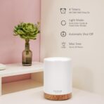 ASAKUKI Essential Oil Diffuser for Home, 300 ml Humidifier with Automatic Shut-Off, Quiet Aromatherapy Diffuser with 7 LED Lights for Living Room, Kitchen, Bedroom, Hotel - Light Brown - Image 3