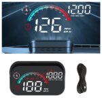 Car Speedometer Head Up Display for Nissan Teana/Terrano India/Terra 2008-2025,Windshield Projector Dash Digital Display Gauge Multifunction Driving Data Gauge