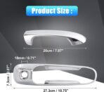 X AUTOHAUX 4pcs Chrome Plated ABS Exterior Side Door Handle Cover Trim for Dodge for Ram 1500 2500 3500 2002-2008 Silver Tone Outer Door Handle Cover Decoration - Image 3