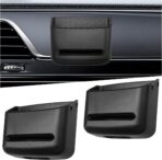 Car Front Seat Organizer, Multifunctional Self-Adhesive Car Dashboard Cell Phone Holder, Universal Vehicle Interior Storage Box Accessories for Keys, Cards, Coins, Sunglasses (2PCS)