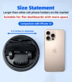 Dash Cell Phone Car Mount, Multifunctional Car Dashboard Mobile Phone Holder, 360 Rotatable Non Slip Mat Universal Car Phone Stand Hands Free, Compatible with iPhone, Samsung, Google, Android - Image 6