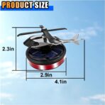 Helicopter Car Air Fresheners with Solar Rotating, Creative Car Perfume Decoration, Auto Airplane Fragrance Diffuser for Cars, Home, Office (Not Including the Fragrance) (Red) - Image 2