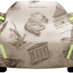 210D Full car Cover Suitable Compatible with Mercedes C-Class C300 2016-2021,All-Weather car Cover,Sun Protection, rain Protection, dust Protection, Wind Protection (Brown)