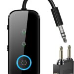 Premium Pro Bluetooth 5.4 Transmitter Receiver,Airplane Audio Adapter,Wireless Transmitter for TV/Travel Flight,Airline,Gym.Compatible with 2 AirPods/Headphones,Bluetooth Receiver for Car/Home Stereo