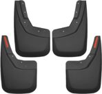 Husky Liners - 56886 Fits 2014-18 Chevrolet Silveado 1500, 2019 Chevrolet Silverado 1500 LD, 2015-19 Chevrolet Silverado 2500/3500 - SINGLE REAR WHEELS Custom Front and Rear Mud Guard Set Black