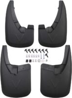 RMOURTEKK Mud Flaps Compatible with Dodge Ram 2009-2018 1500 2500 3500 & 2019-2024 Ram 1500 Classic Without OEM Fender Flares Custom Front and Rear Mud Guard Set（4pcs-Set） - Image 2