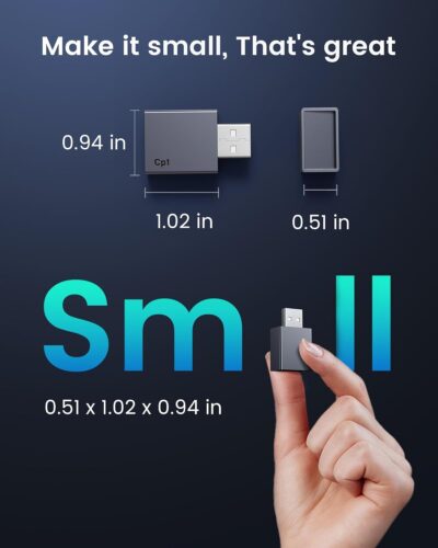 Wireless Carplay Adapter for iPhone - Plug & Play Convert Wired to Wireless CarPlay for Cars from 2016 and iOS 10+, No Latency Mini USB Type A Black - Image 2