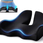 Benazcap X Large Memory Seat Cushion for Office Chair Ergonomic Cushions Butt Pillow for Pressure Relief Sciatica & Pain Relief Memory Foam for Long Sitting for Gaming Chair and Car Seat