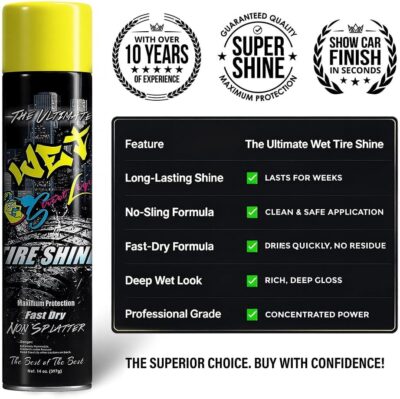 Street Legal The Ultimate Wet Tire Shine 14oz Spray Can - Image 3