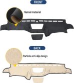 BIBLOZ Dash Cover 2011 2012 2013 2014 2015 2016 2017 for Jeep Wrangler JK JKU Unlimited Sport Sahara Rubincon Accessories Black Flannel Dashboard Cover Mat Car Dashboard UV Sun Protection - Image 4